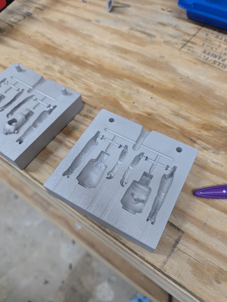 Our proeduction molds for our Spacehawk toys